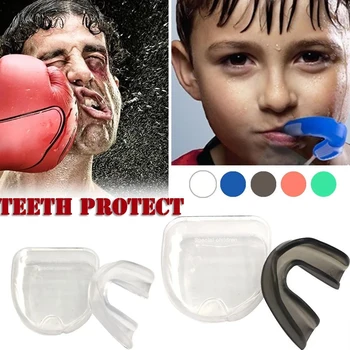 Ръгби EVA Баскетбол, Карате зъбни протектор устата охрана Бокс капповая скоба Зъби предпазват зъбния скоба Защита