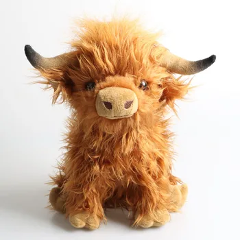 Шотландски планински животни Плюшен кукла Плюшен мрежа за едър рогат добитък Червената играчка